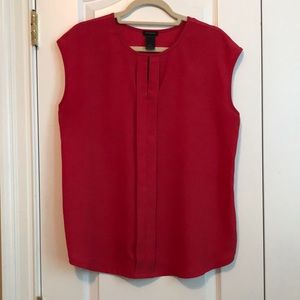 Red Cap Sleeve Blouse